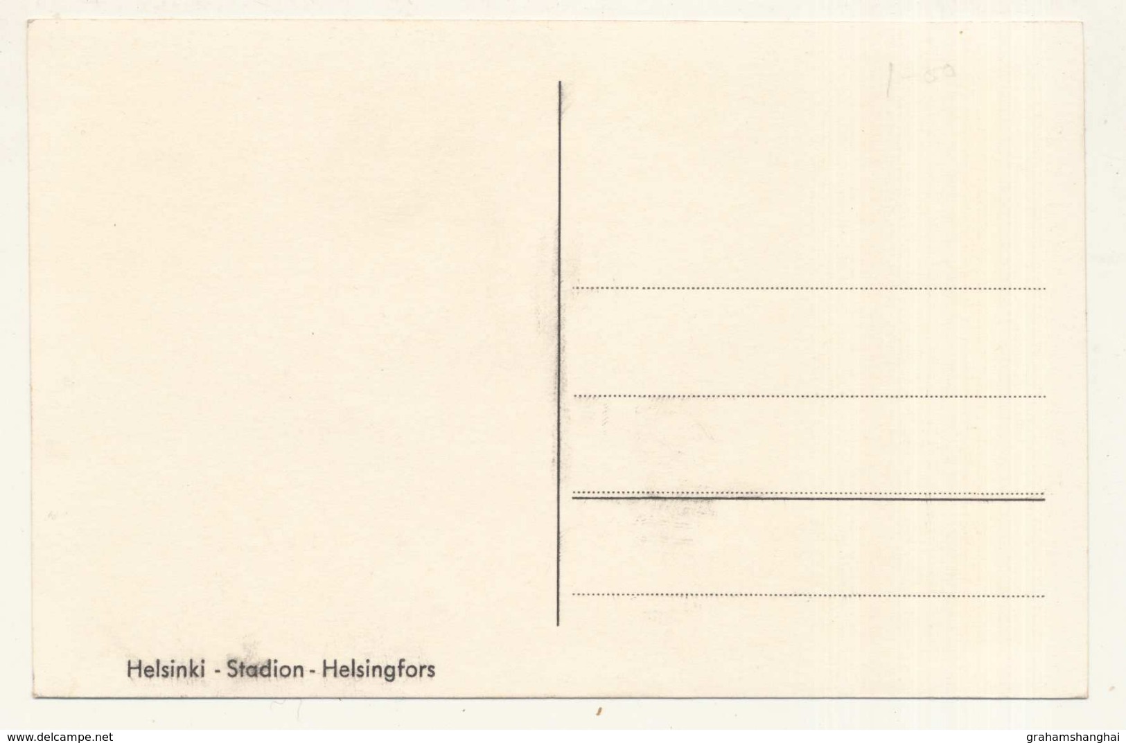 Postcard Finland Helsinki Helsingfors Stadion Olympic Stadium Unposted - Finlande