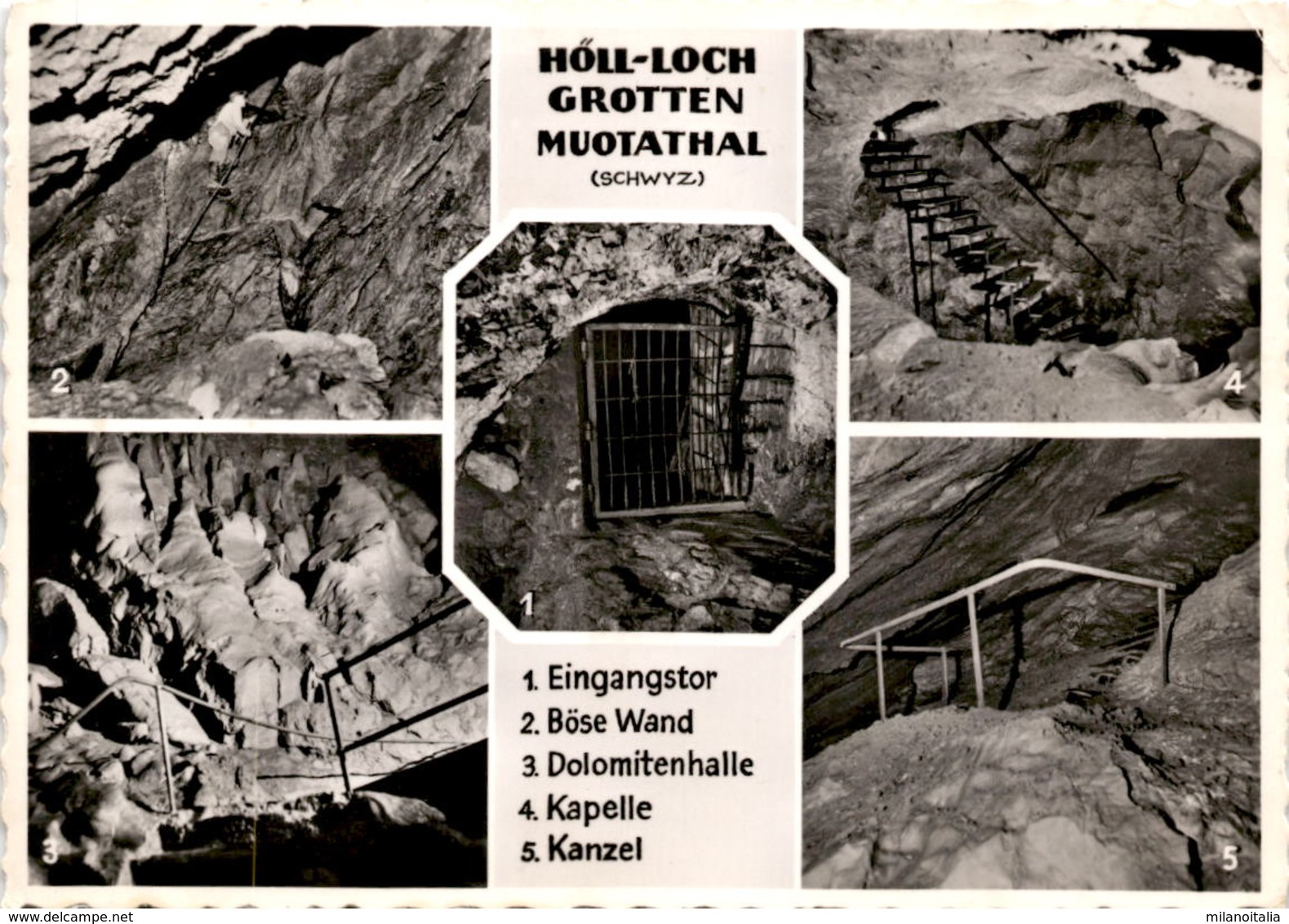 Höll-Loch Grotten Muotathal - 5 Bilder (643) * 25. 7. 1956 - Muotathal