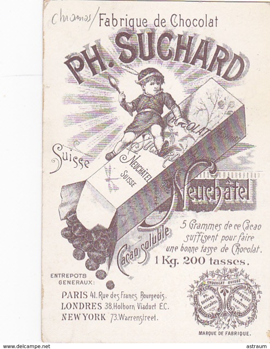 Cpa ( Chromo )-pub Chocolat  (suisse) Suchard--adolphe Guillaume , Grand Duc De Luxembourg - Werbepostkarten