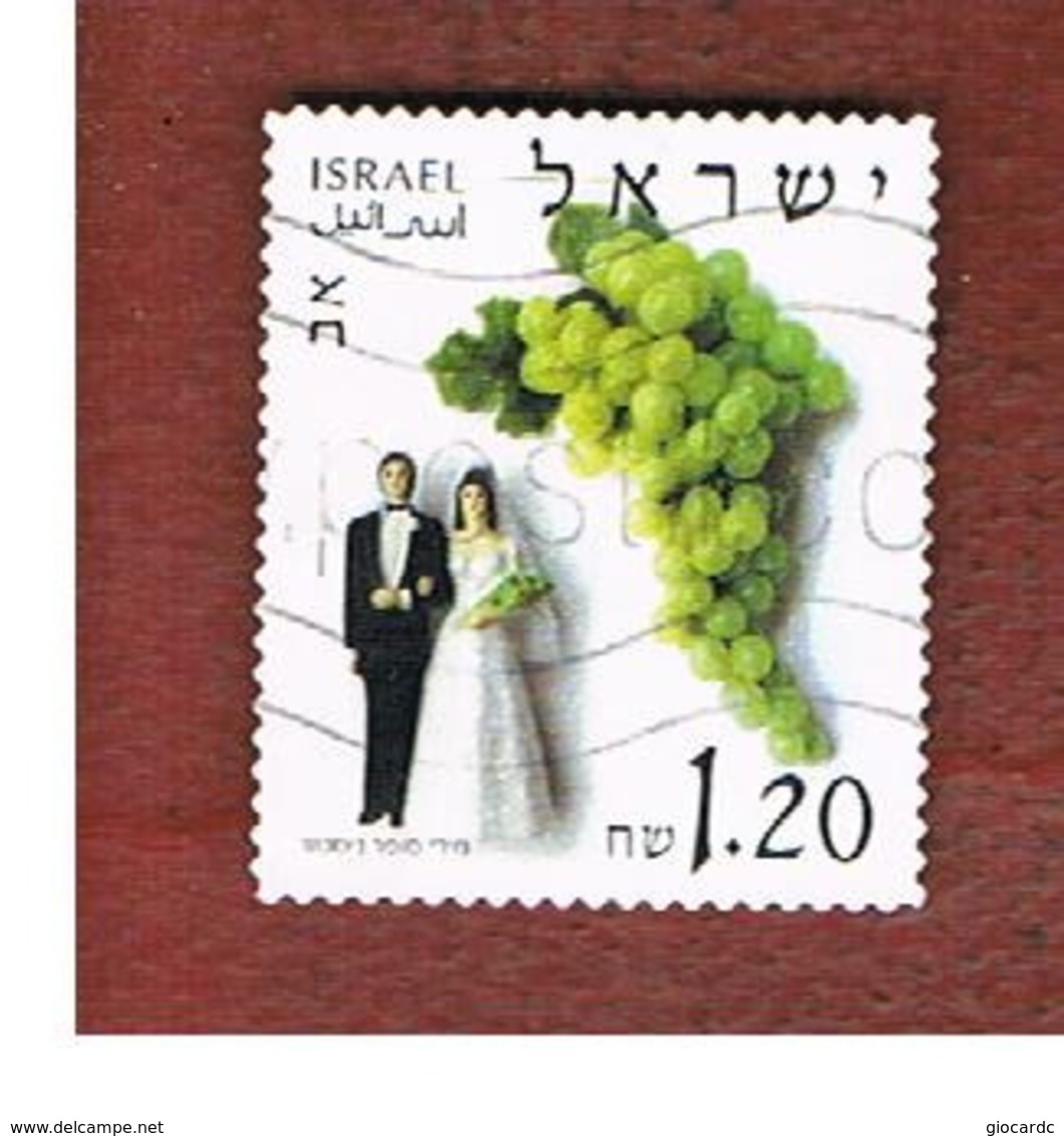 ISRAELE (ISRAEL)  - SG 1671   - 2002  MONTHS OF THE YEAR: AV  (SELF-ADHESIVE)  - USED ° - Gebraucht (ohne Tabs)