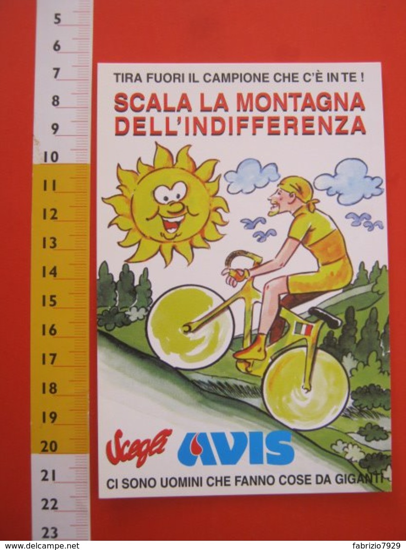 CA6 AVIS A.V.I.S. DONO SANGUE VALSESIA VERCELLI SOLE CICLISTA MONTAGNA PANTANI CICLISMO BICICLETTA - Salute