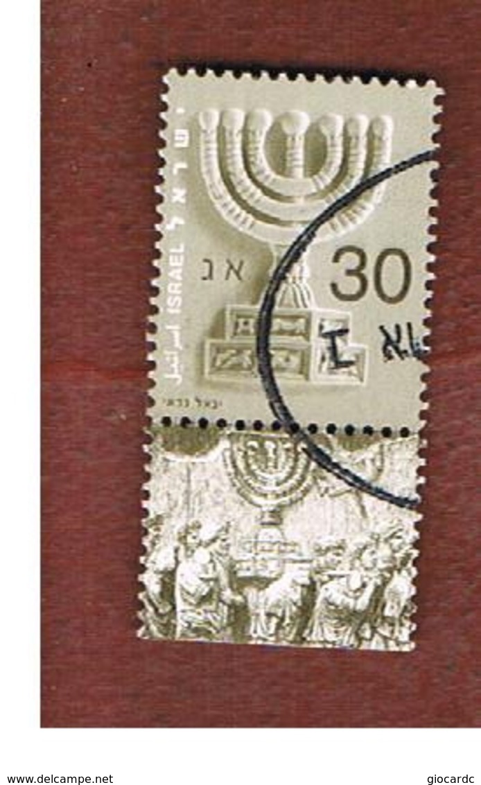 ISRAELE (ISRAEL)  - SG 1710  - 2002  MENORAH 30 (WITH LABEL) - USED ° - Usados (con Tab)