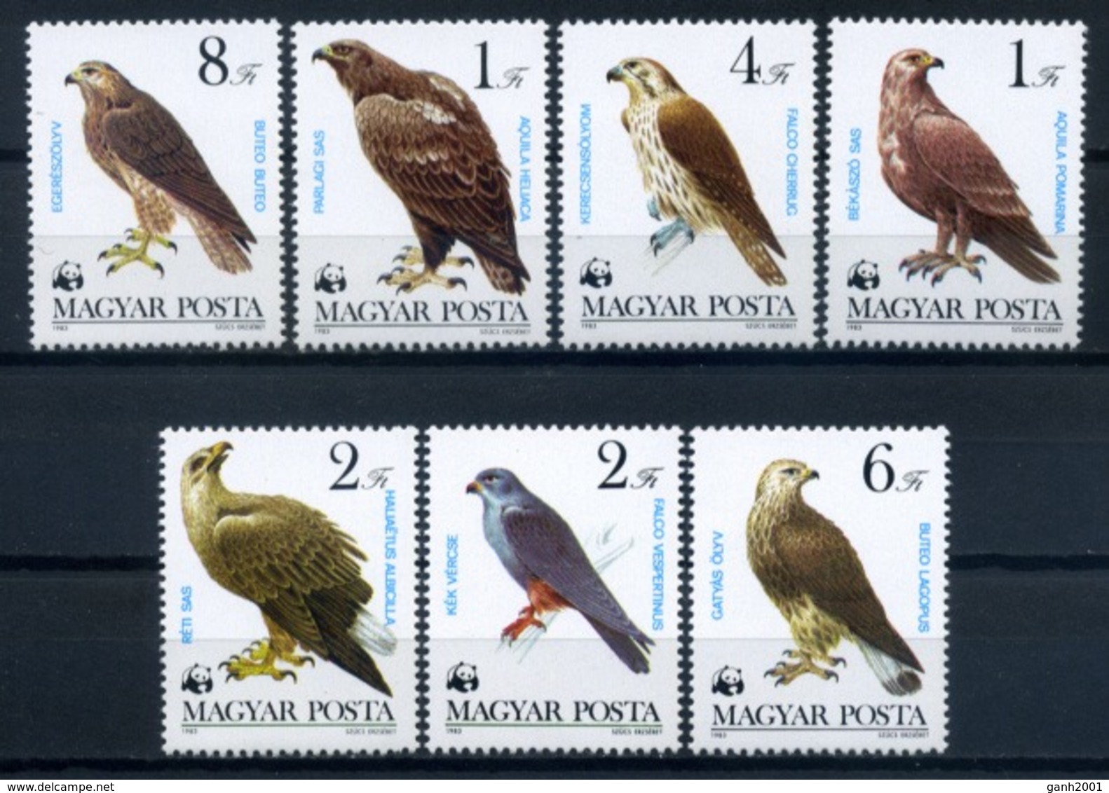 Hungary 1983 Hungria / Birds Eagles WWF MNH Vögel Aves Oiseaux / C8009   2-4 - Otros & Sin Clasificación