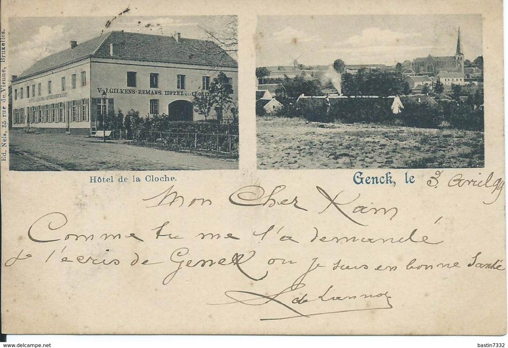 Genk/Genck,Hôtel De La Cloche 1899 - Genk