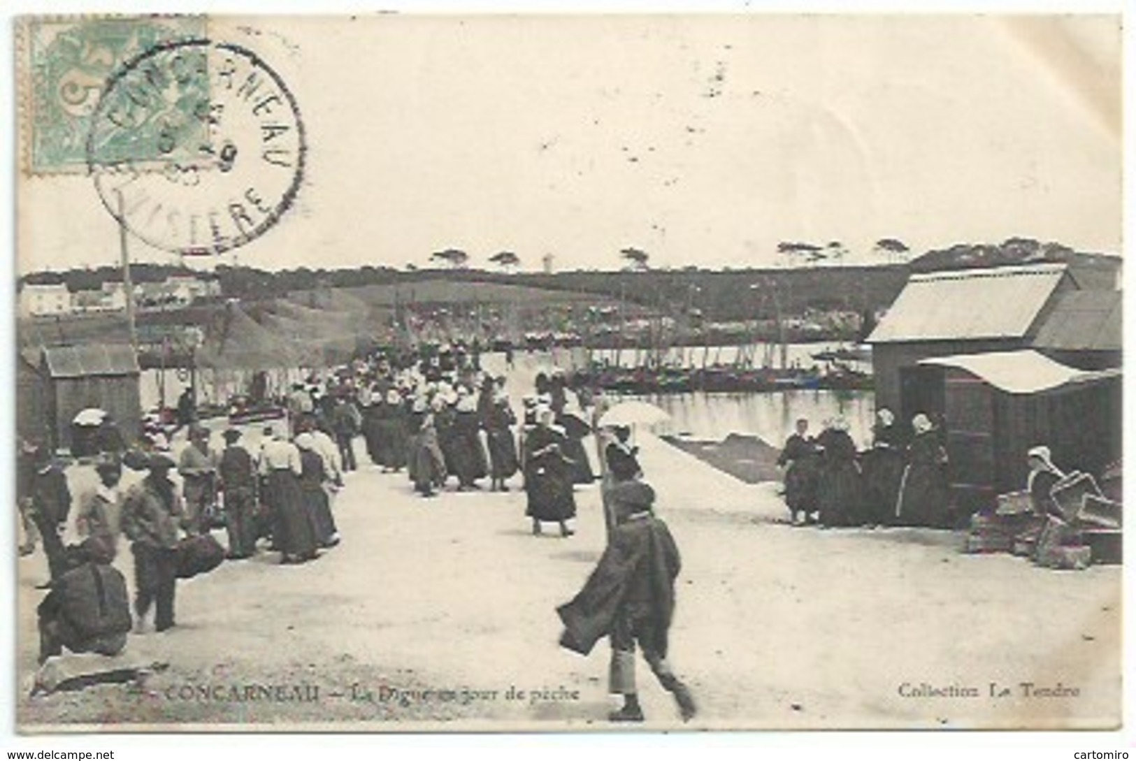 29 Concarneau - La Digue Un Jour De Pèche - Concarneau