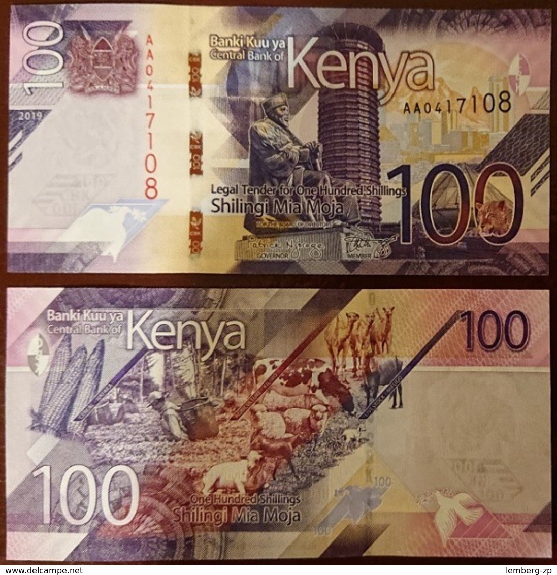 Kenya - 100 Shillings 2019 UNC Lemberg-Zp - Kenya