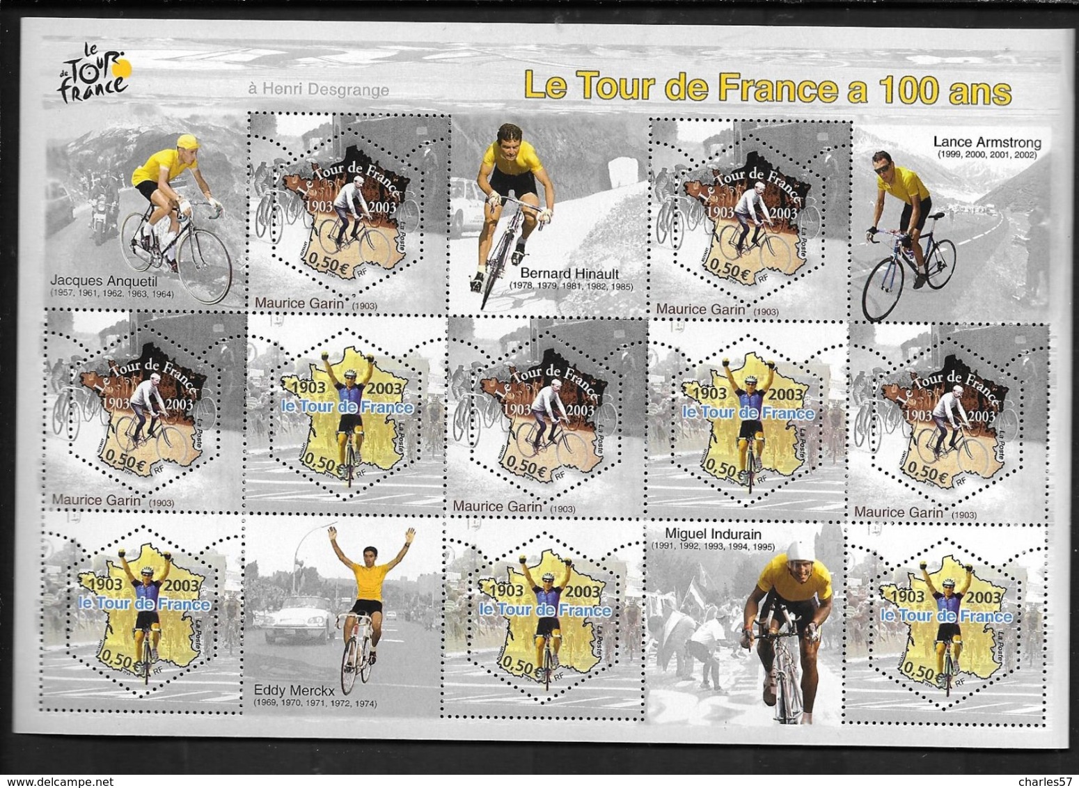 France: BF N59**, Le Tour De France A 100ans Cote 15,00€ - Blocs Souvenir