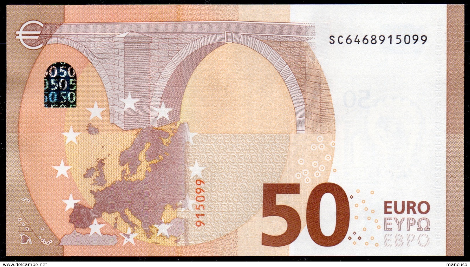 50 EURO ITALIA  SC  S024  Ch. "46"  - DRAGHI   UNC - 50 Euro