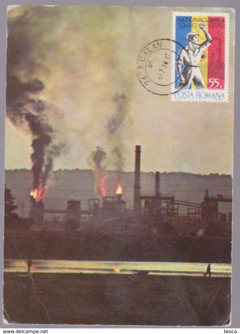 MINERALS Maxi Card ROMANIA 1978 -VIEW CALAN COUNTY HUNEDOARA - Minerals