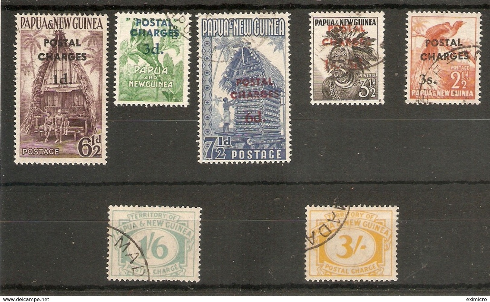 PAPUA NEW GUINEA 1960 POSTAGE DUES SG D2/D6, D13, D14 FINE USED Cat £15+ - Papua-Neuguinea