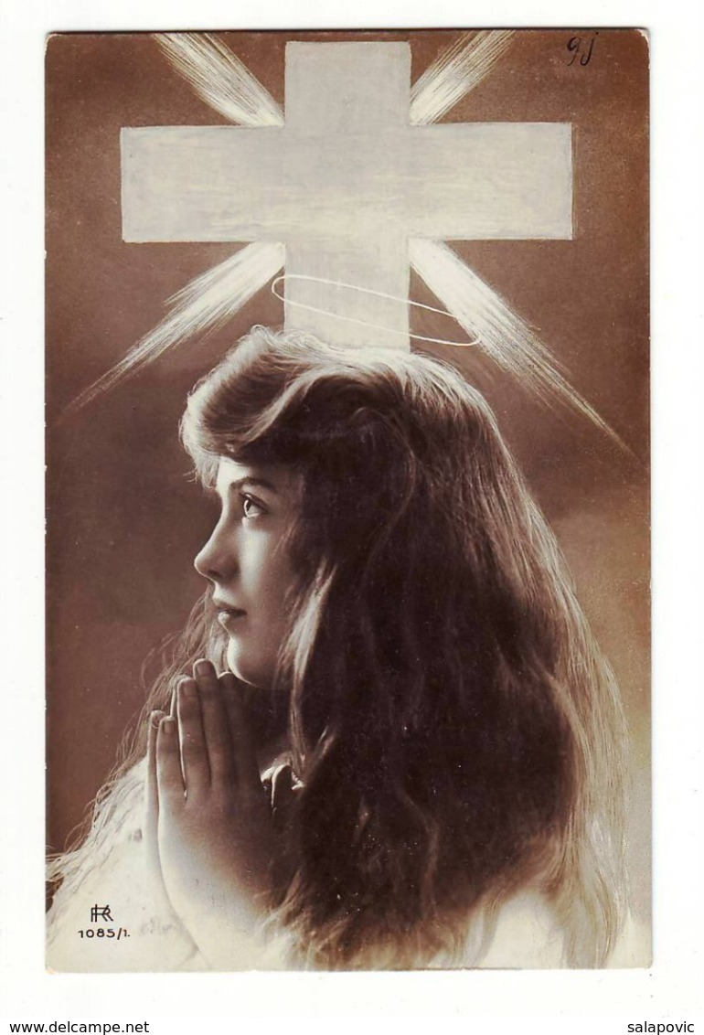 Lady,woman, Femme, Frau, Dame  Epoque Fashion, Cross Prayer  Borocz Obrovac Batscha - Mode