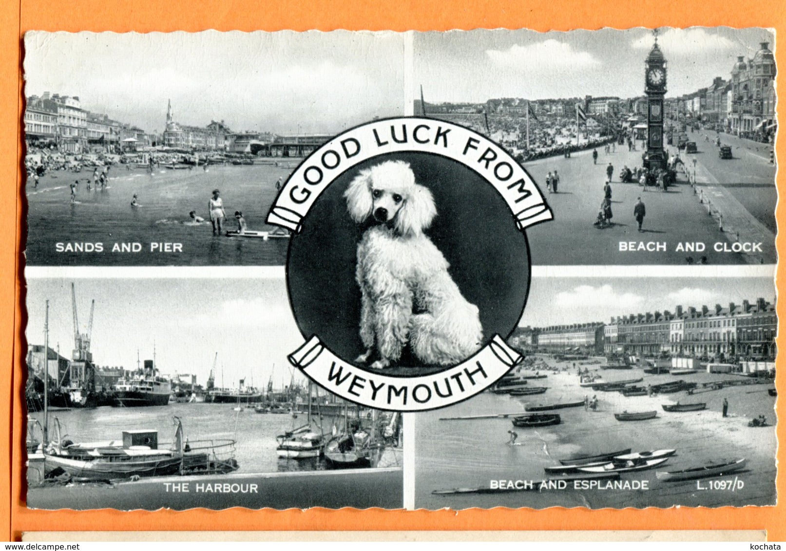 LAC012, Good Luck From Weymouth, Caniche, Poodle, Pudel, Circulée 1958 - Weymouth