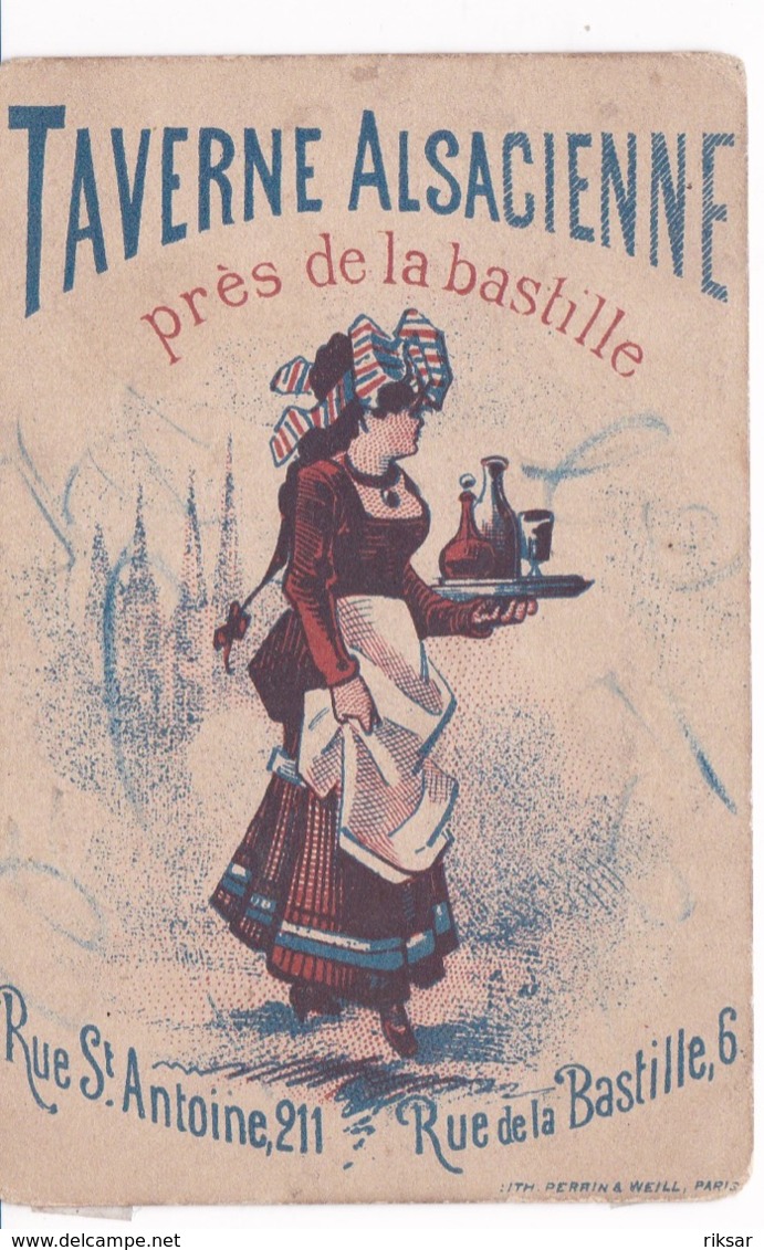 TAVERNE ALSACIENNE(PARIS) - Publicités