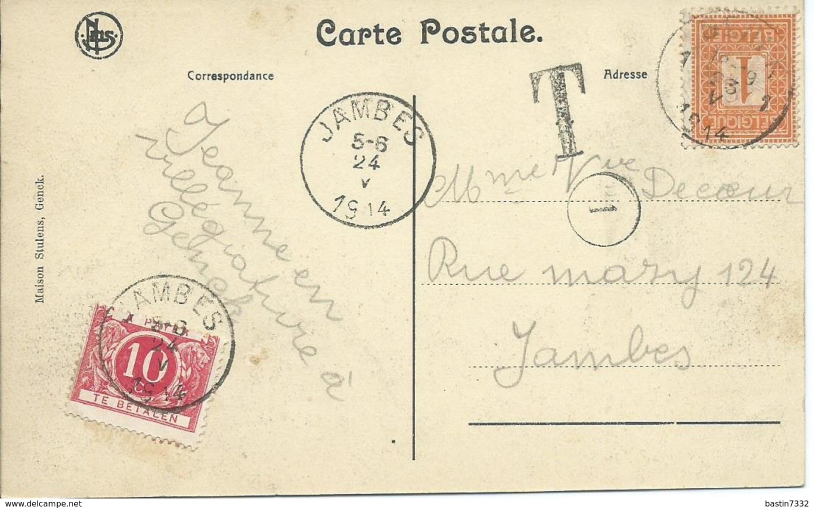 Genk/Genck,Meules En Bruyére 1914,mooi Stempel JAMBES - Genk