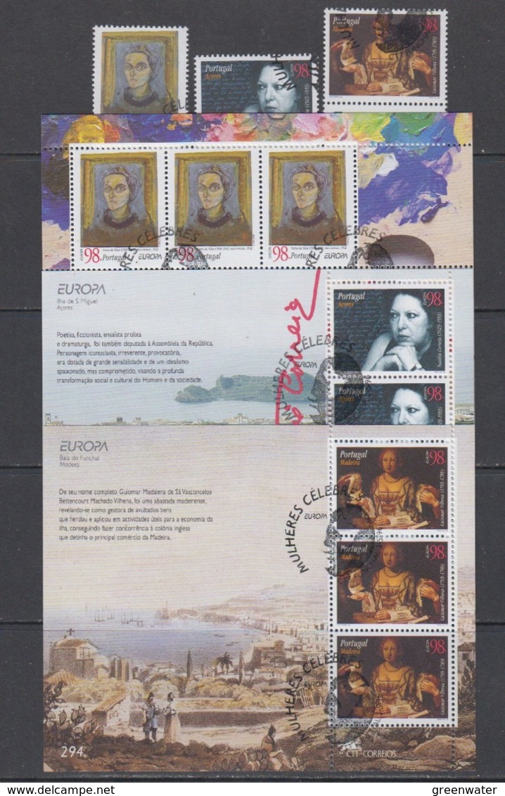 Europa Cept 1996 Portugal, Azores, Madeira 3v + 3 M/s Used 1st Day (44913) - 1996