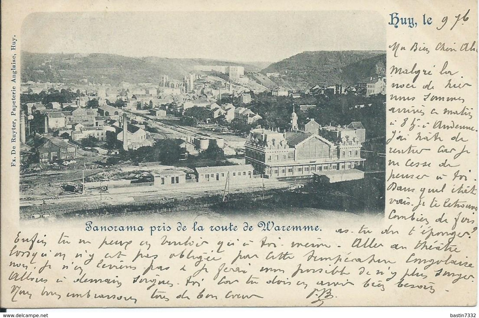 Huy/Hoei Panorama Pris De La Route De Waremme 1898,mooi Stempel ANDENNE - Huy