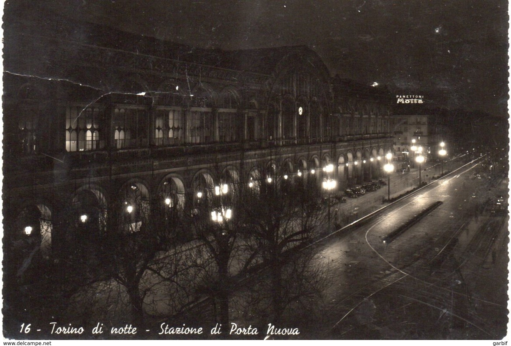 Torino - Stazione Di Porta Nuova Di Notte - Fg 1950 - Stazione Porta Nuova