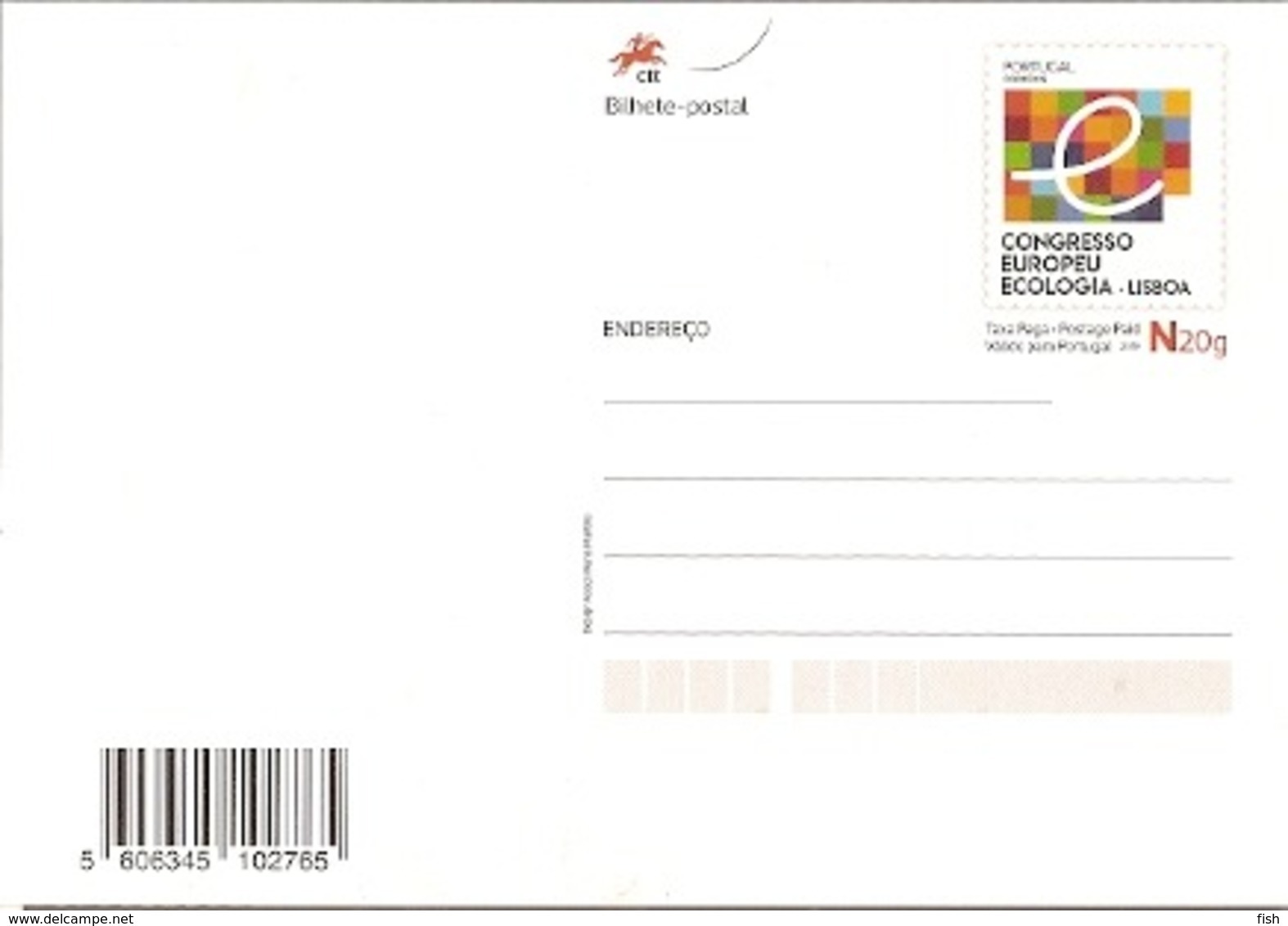 Portugal  ** & Postal Stationery, European Congress Of Ecology Portuguese Society Of Ecology 2019 (6868) - Altri & Non Classificati