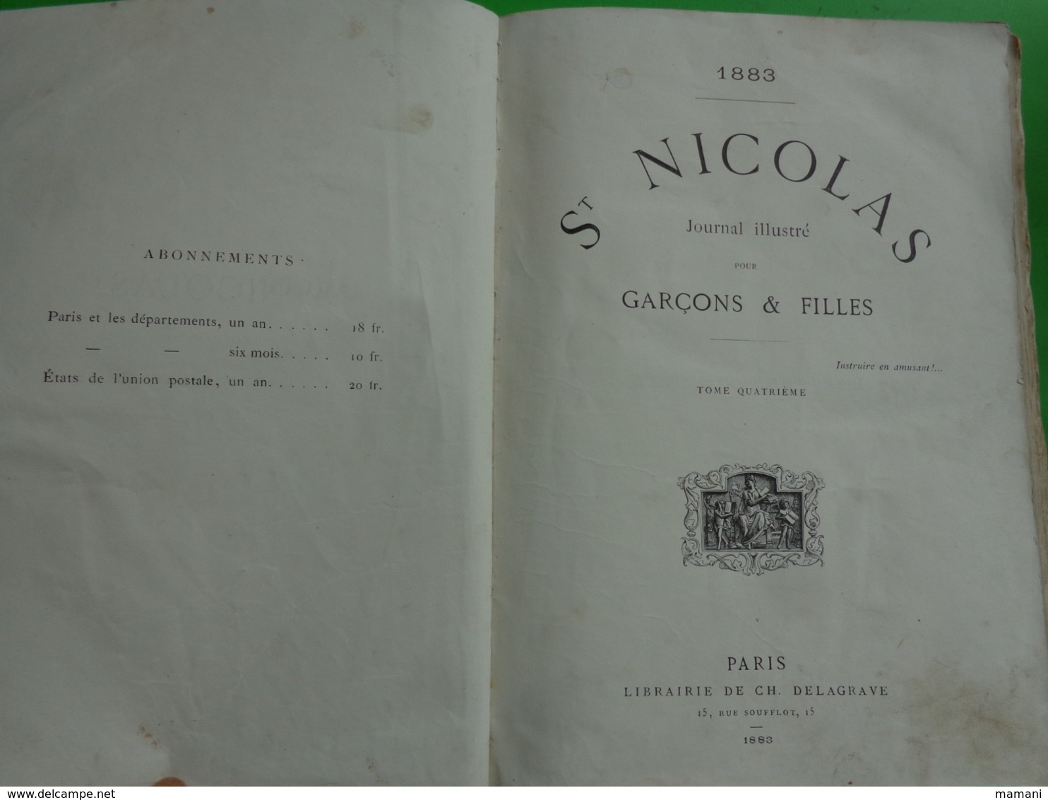 saint nicolas 1883 journal illustré pour garcons et filles -1,697 kg sans emballage