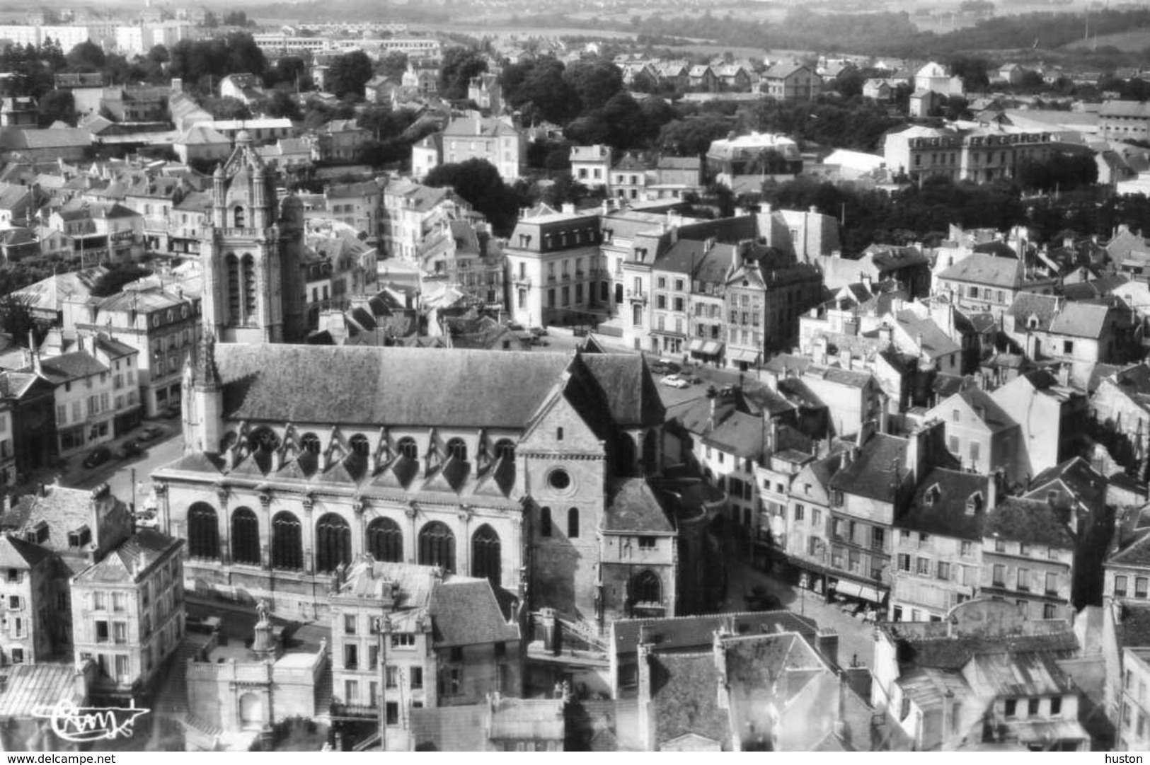 PONTOISE - Vue Aérienne - Eglise Saint-Maclou Et Place Du Grand Martroy - Pontoise