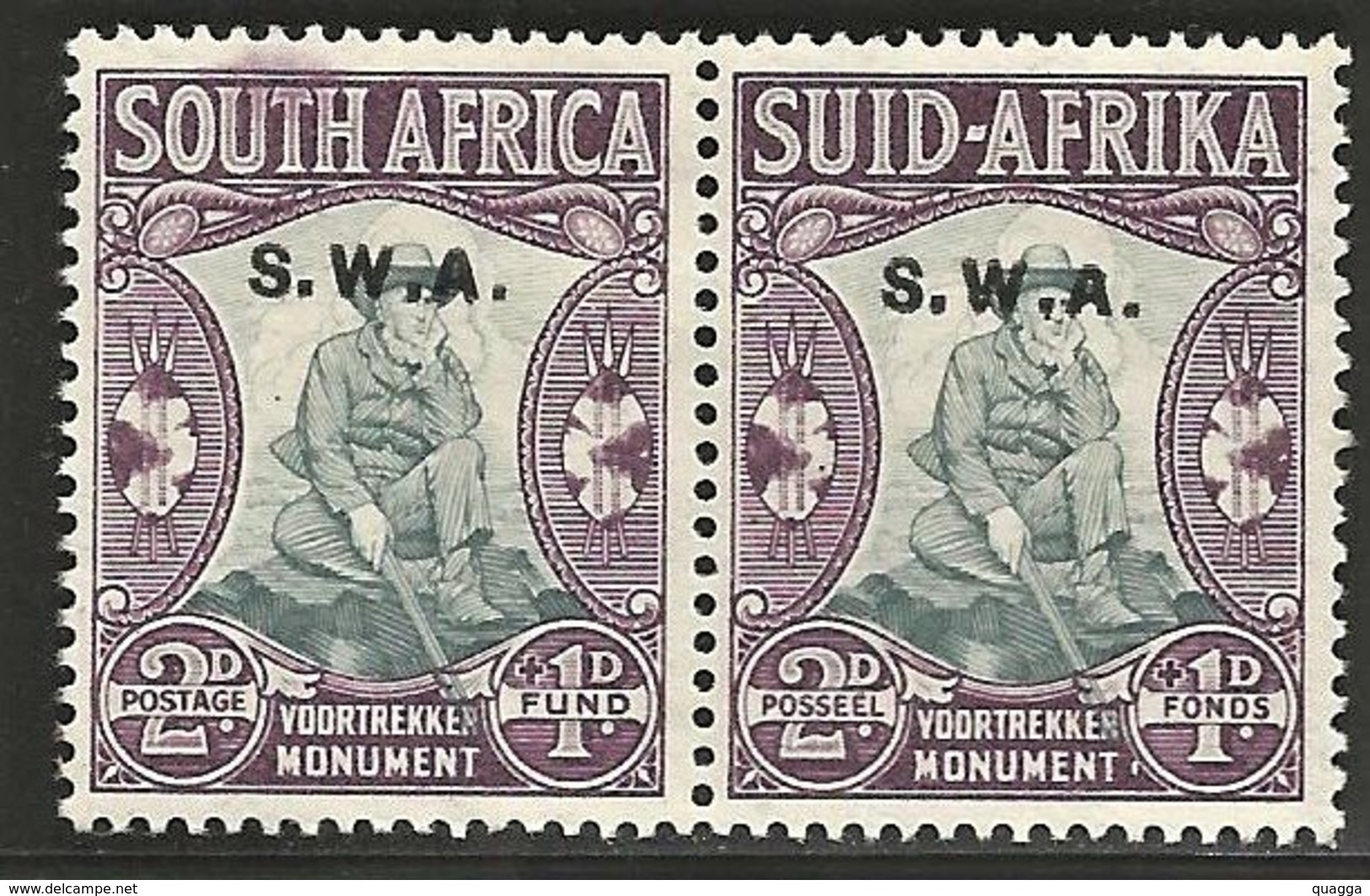 South West Africa 1935. 2d Grey-green And Purple. SACC 121*, SG 94*. - Africa Del Sud-Ovest (1923-1990)