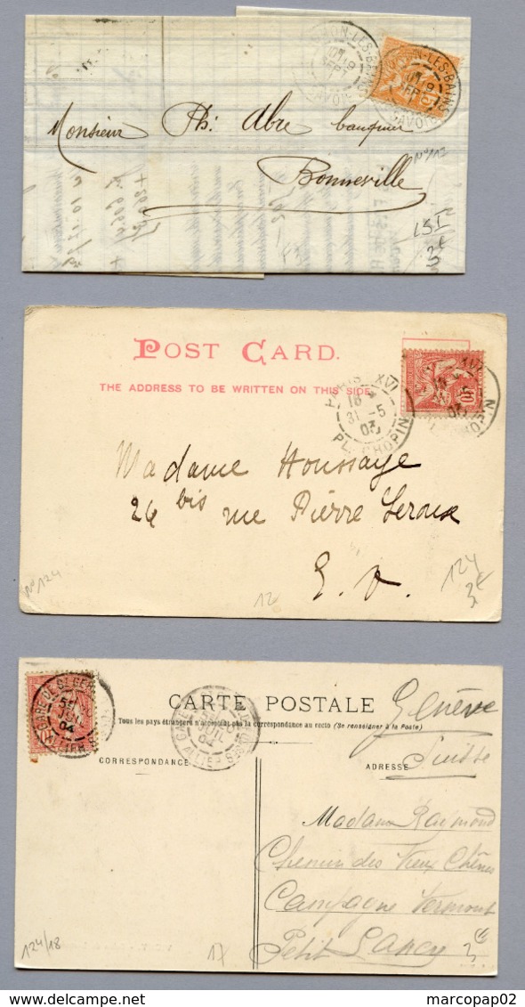 LOT 5 Lettres Avec Mouchon Dont 10c Levant OB Constantinople- Pera Pour Vienne - 1877-1920: Période Semi Moderne