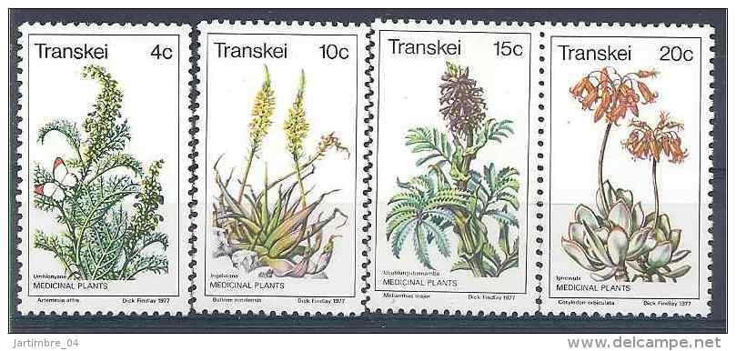 1977 AFRIQUE SUD TRANSKEI 24-27** Fleurs Médicinales - Transkei