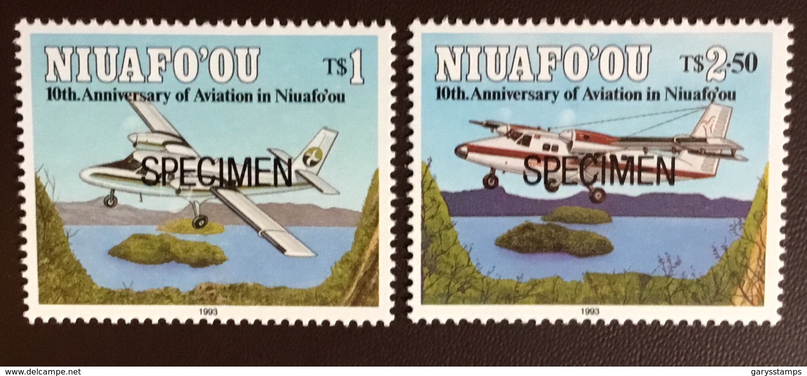 Tonga Niuafo’ou 1993 Aviation Aircraft Anniversary Specimen MNH - Tonga (1970-...)