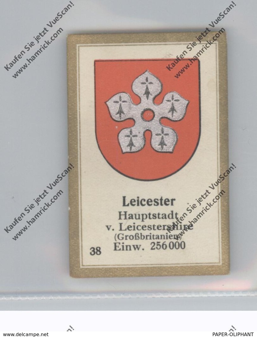 ENGLAND - LEICESTERSHIRE - LEICESTER, Stadtwappen, Abdullah Vignette / Cinderella - Leicester