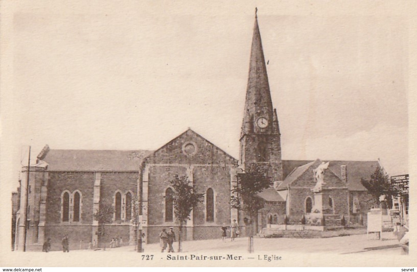 SAINT-PAIR-sur-MER. - L'Eglise. Cliché RARE - Saint Pair Sur Mer