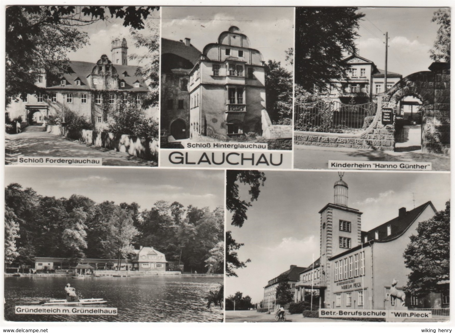 Glauchau - S/w Mehrbildkarte 8 - Glauchau