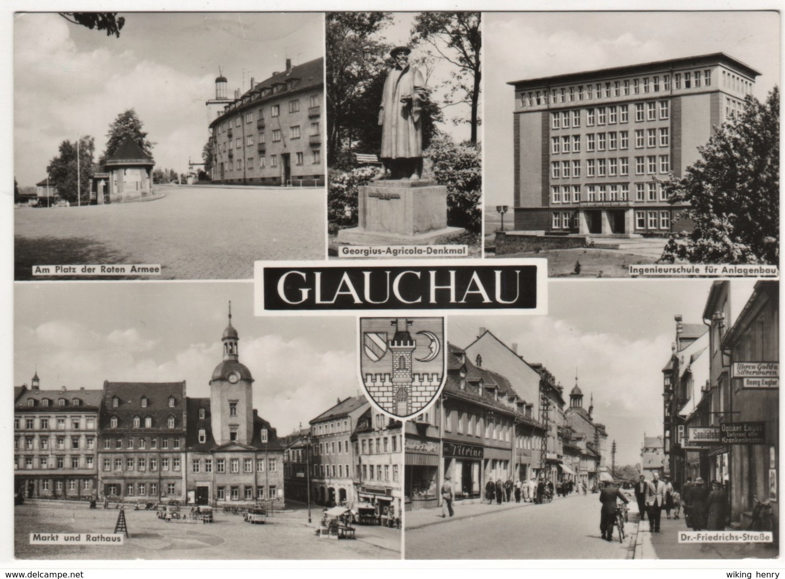 Glauchau - S/w Mehrbildkarte 10 - Glauchau