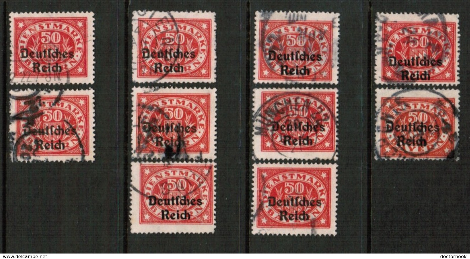 BAVARIA  Scott # O 58 USED WHOLESALE LOT OF 10 (WH-310) - Lots & Kiloware (mixtures) - Max. 999 Stamps