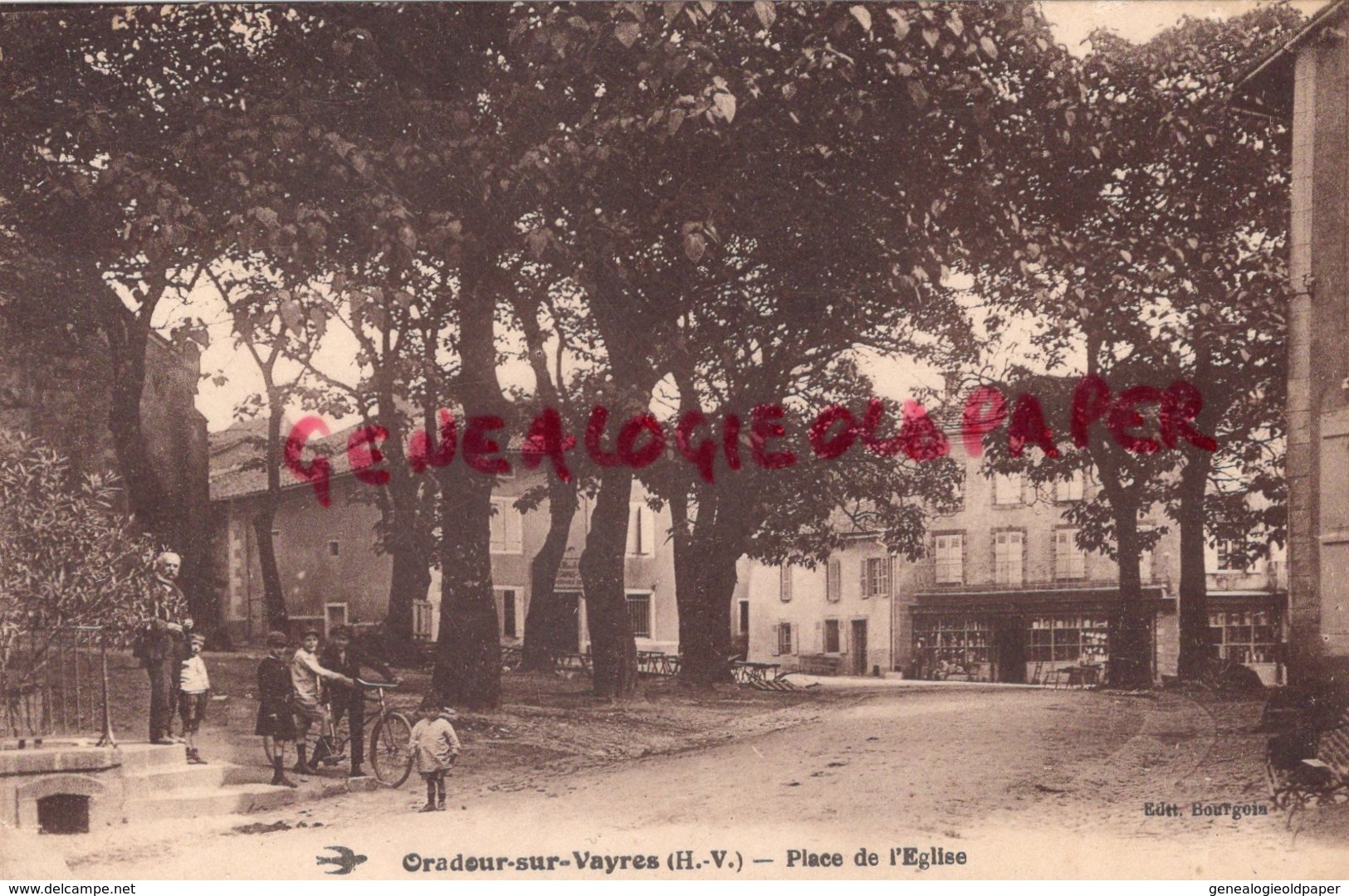 87 - ORADOUR SUR VAYRES- PLACE DE L' EGLISE - EDITEUR BOURGOIN - Oradour Sur Vayres