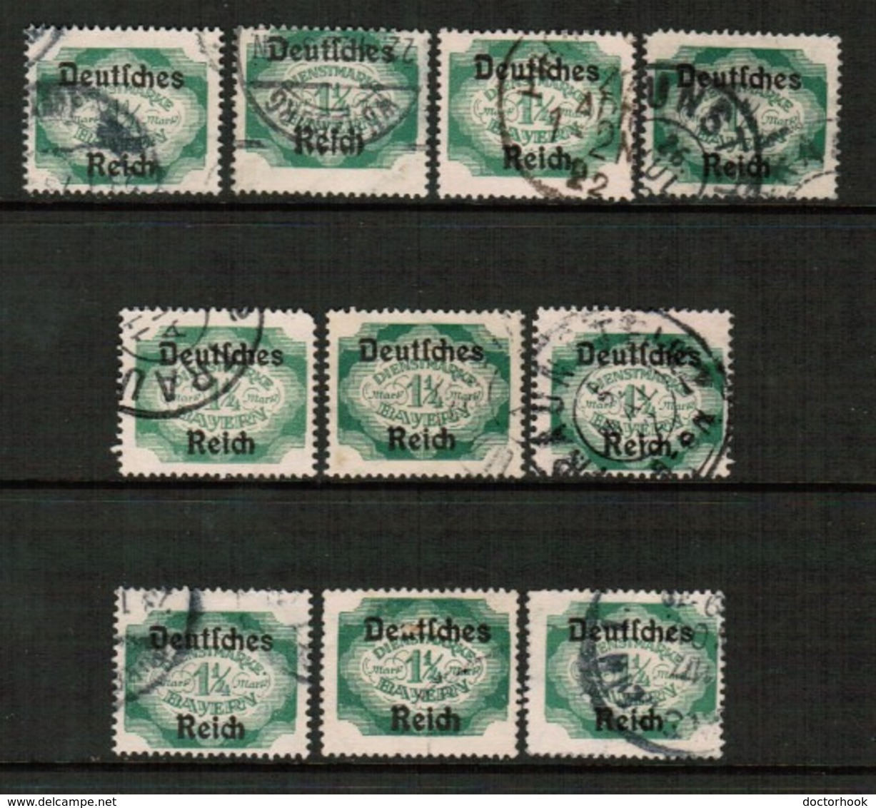 BAVARIA  Scott # O 65 USED WHOLESALE LOT OF 10 (WH-314) - Lots & Kiloware (mixtures) - Max. 999 Stamps