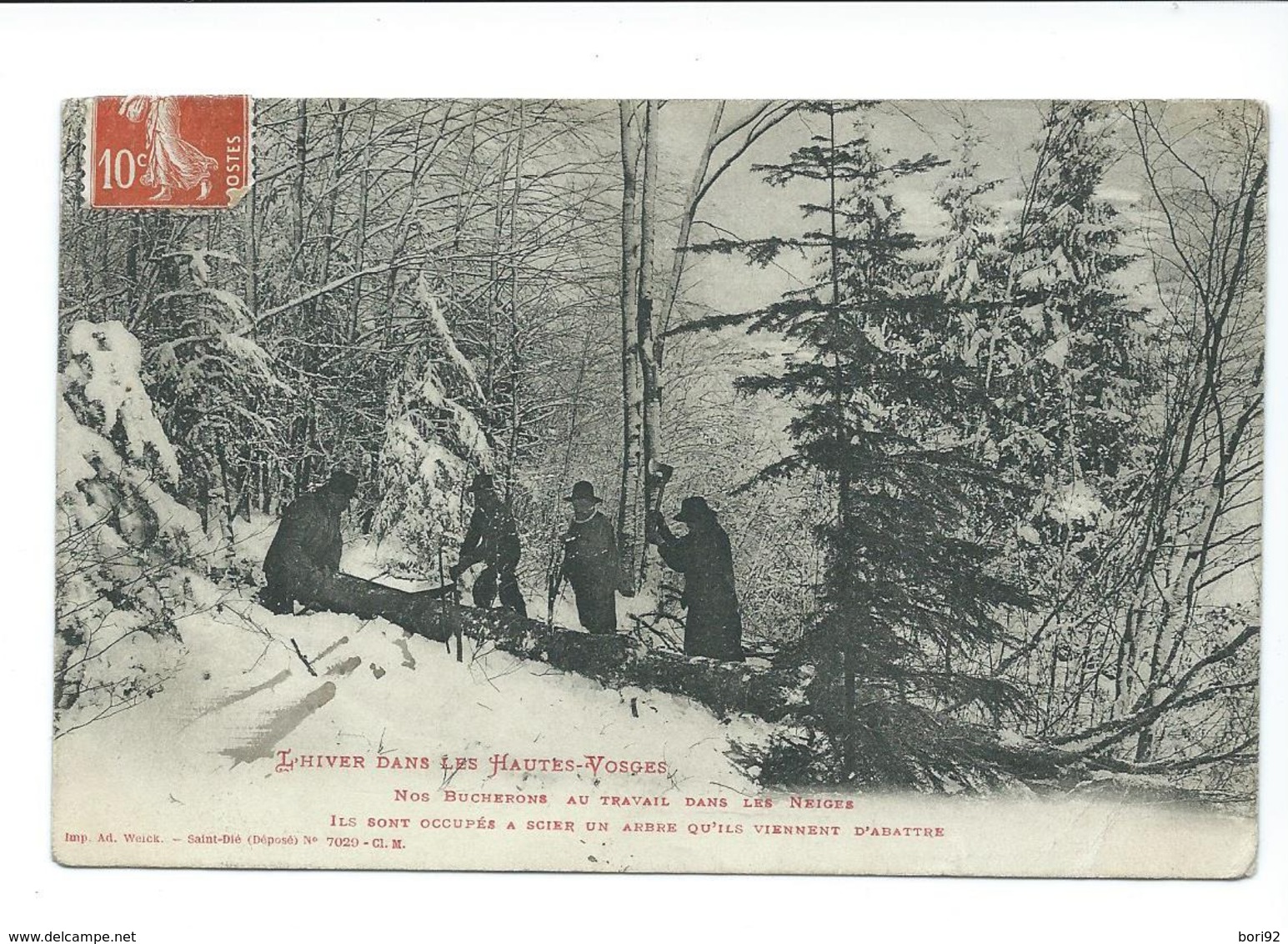 L'HIVER Dans Les HAUTES VOSGES - Nos Bûcherons Au Travail Dans Les Neiges - - Altri & Non Classificati