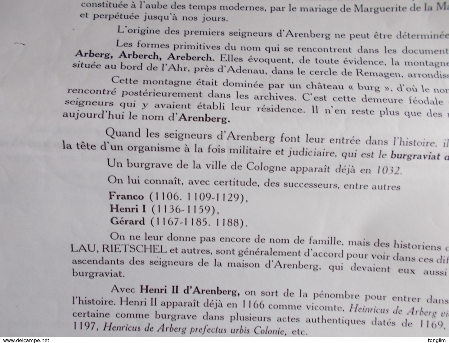 ENGHIEN  LA FAMILLE D' ARENBERG   Généalogie De La Maison Princière Et Ducale - Histoire