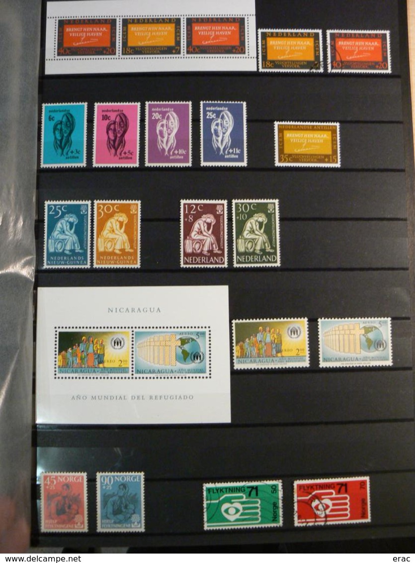 Collection thème "Année du Réfugié 1960" - Tp, feuillets, enveloppes du monde - Neufs ** en majorité - Des non dentelés