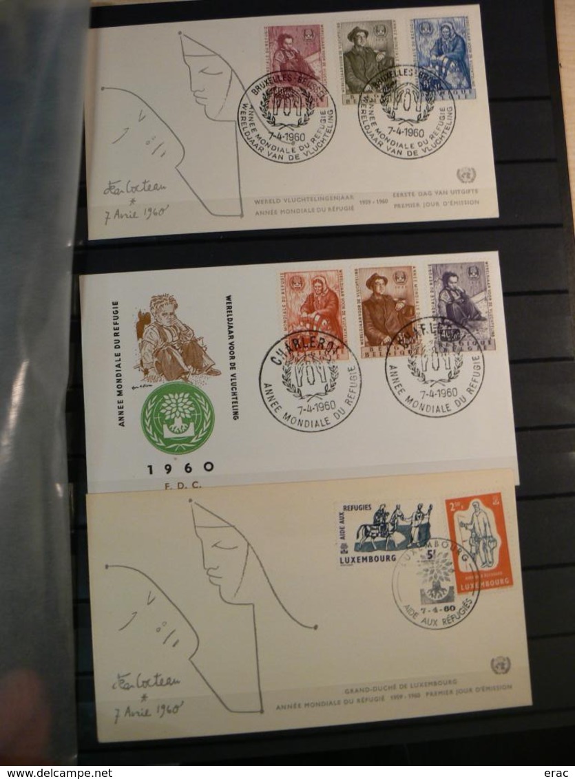 Collection thème "Année du Réfugié 1960" - Tp, feuillets, enveloppes du monde - Neufs ** en majorité - Des non dentelés