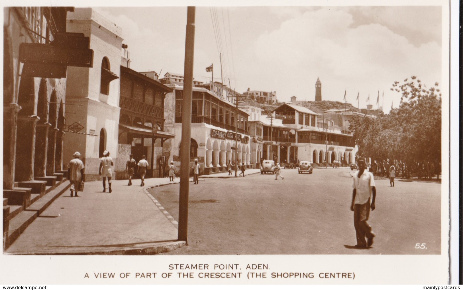 AO30 Steamer Point, Aden, Part Of The Crescent - RPPC - Jemen