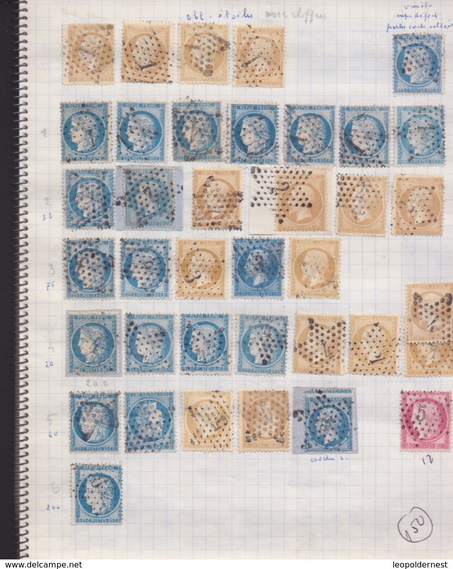 CERES et EMPIRE dentelés.Etude EdP et AMBULANTS. + de 450 timbres.