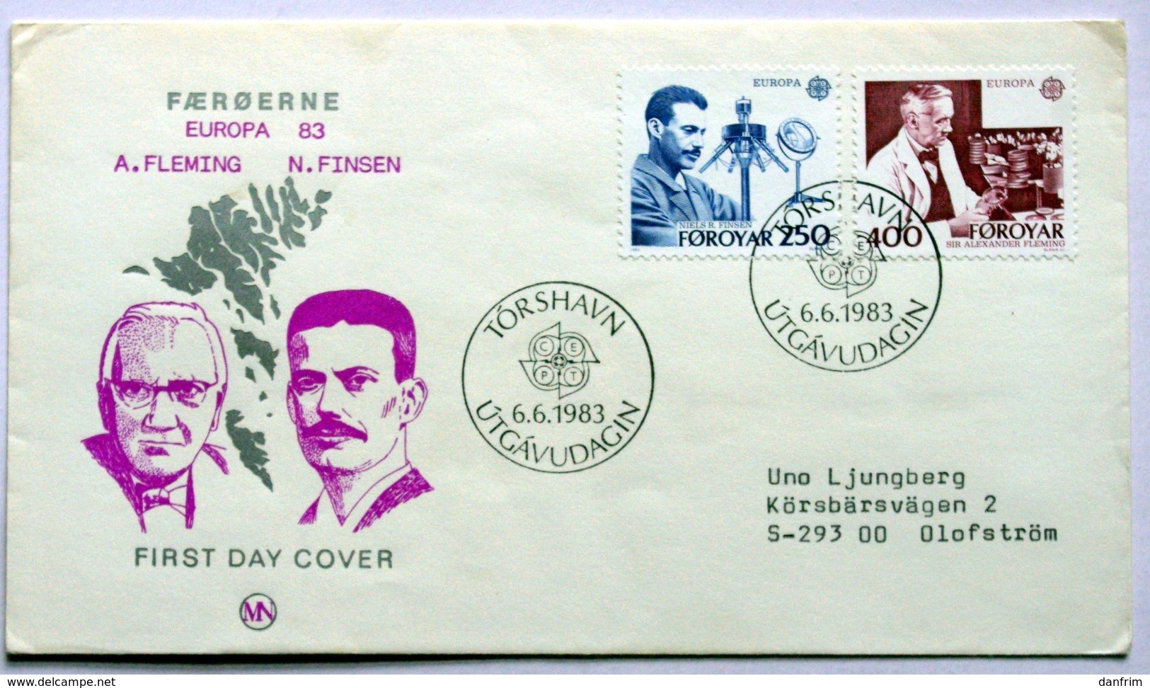 Faroe Islands  1983  EUROPA   MiNr.84-85   FDC   ( Lot  70)  MN COVER - Féroé (Iles)