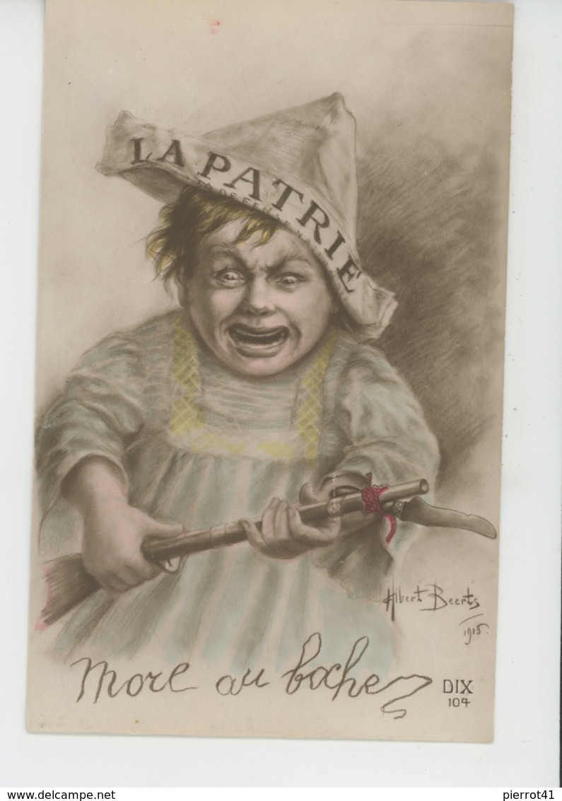 GUERRE 1914-18 - Jolie Carte Fantaisie Enfant Soldat "More Au Boche " Signée ALBERT BEERTS - Beerts, Albert