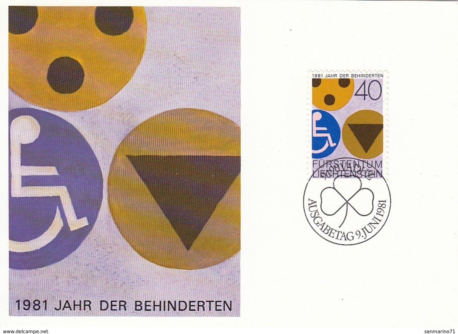 LIECHTENSTEIN Maximum Card 774 - Handicaps