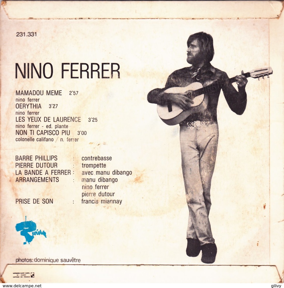 NINO FERRER - Mamadou Mémé - EP - 45 Rpm - Maxi-Single