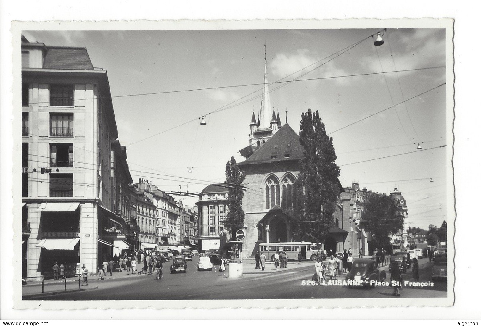 22453 - Lausanne Place St.François Bus 1954 - Lausanne
