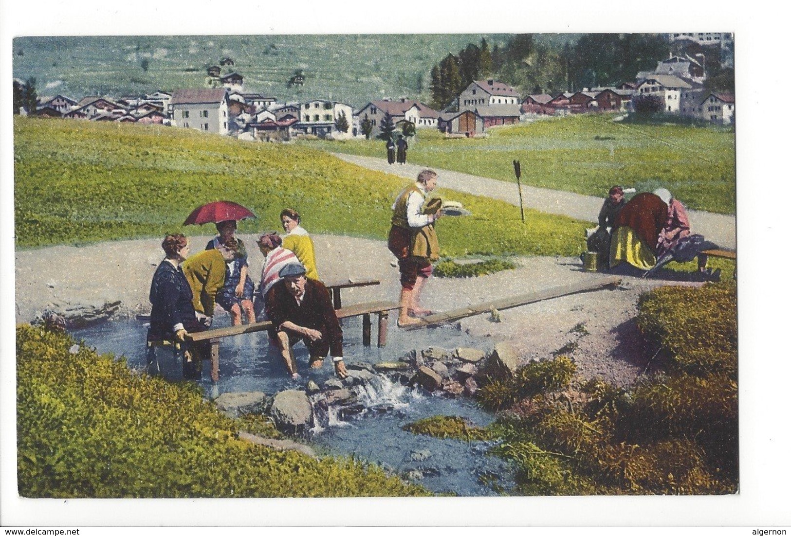 22459 - Loëche-les-Bains Le Bain De Pieds - Loèche