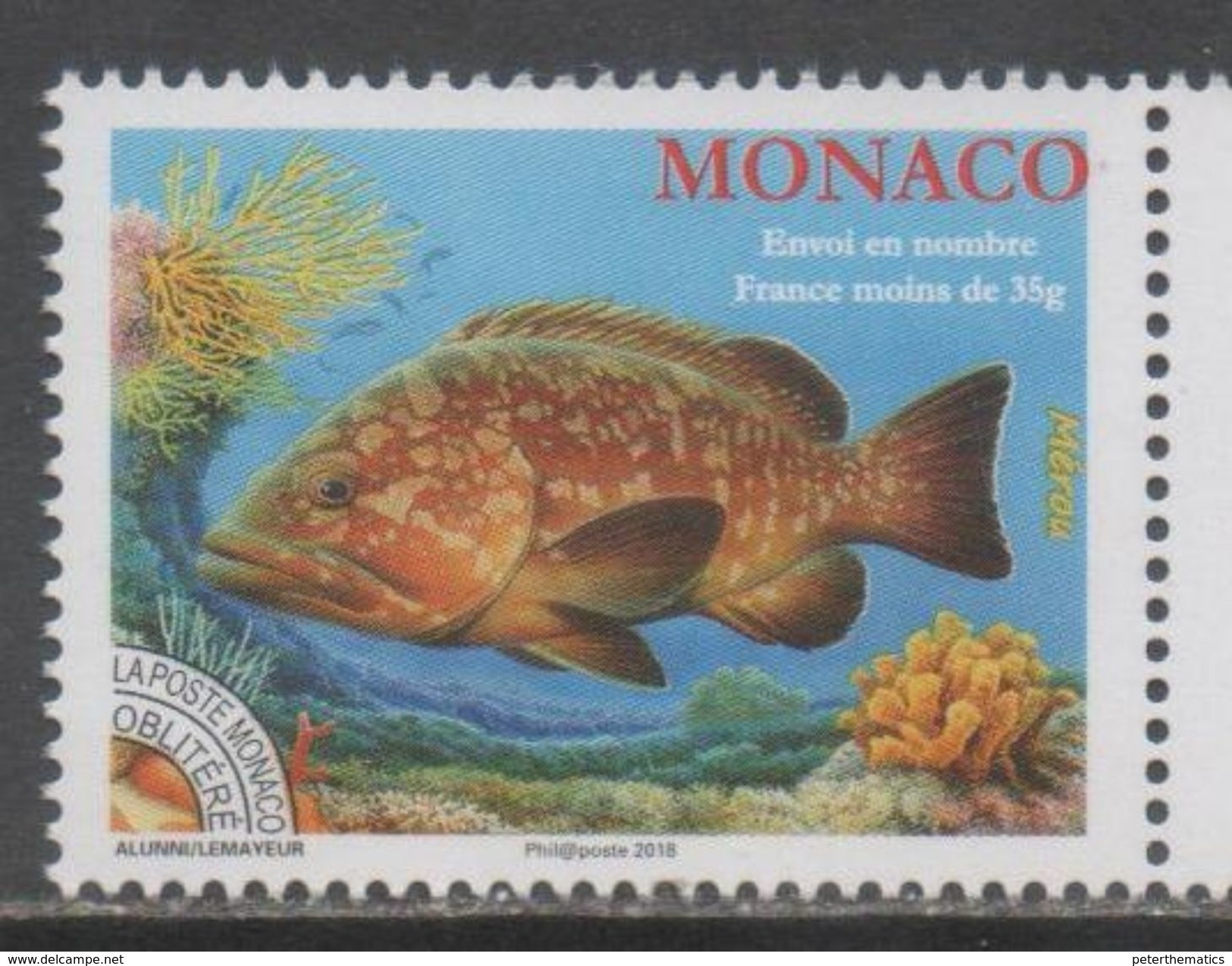 MONACO, 2017, MNH, FISH,   1v - Fishes