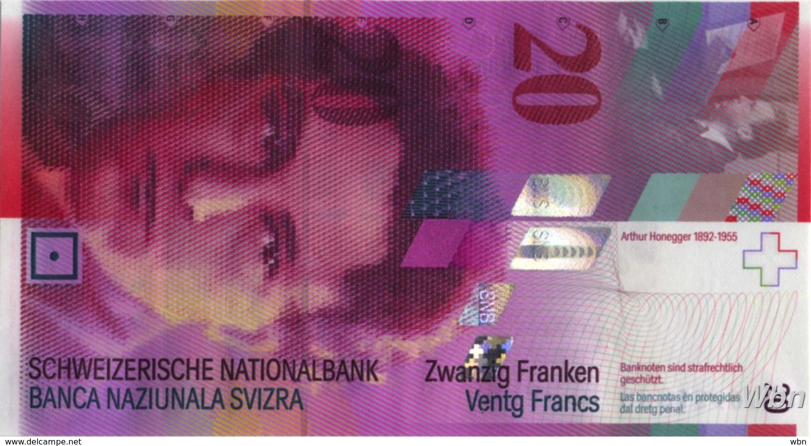 Suisse 20 Francs (P69e) 2008 -UNC- - Schweiz