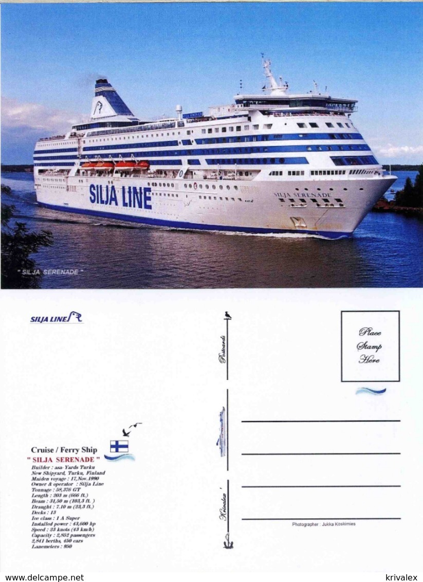 Ship Postcards - Passenger   Ship : " Silja Serenade  " Variant Read Description - Other & Unclassified